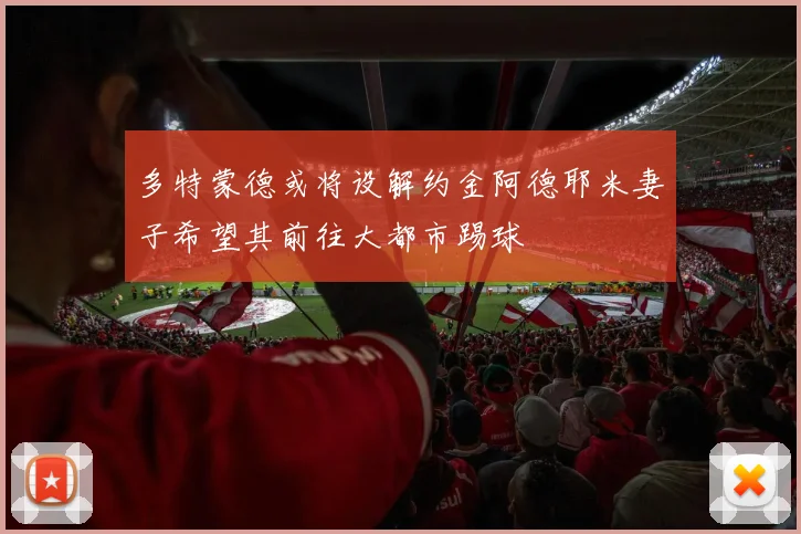 多特蒙德或将设解约金阿德耶米妻子希望其前往大都市踢球